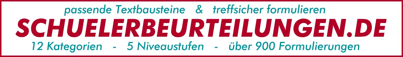 Schülerbeurteilungen durch Auswählen passender Textbausteine treffsicher formulieren unter www.schuelerbeurteilungen.de